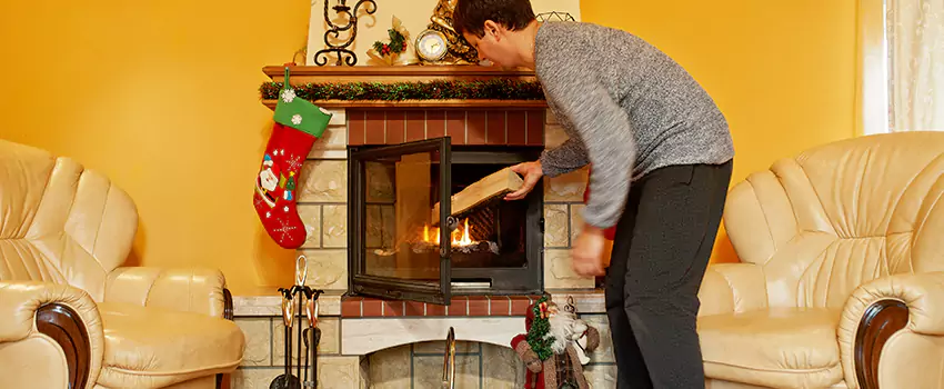 Rusted Metal Fireplace Restoration in Pacific Grove, California
